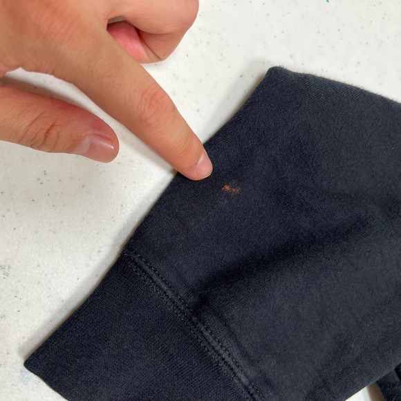 Vintage XL Black Bald Eagle USA Flag American Graphic Sweat Shirt Red White Blue - Picture 9 of 10